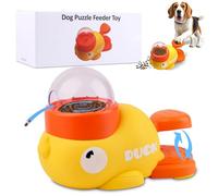 Duck Treat Dispenser - Duck Treat Interactive Dog Toys, Anti Gulping Duck Slow Feeder, Dog Treat Dispensing with Button, Mentally Stimulating Toys for Small & Medium Dogs/Cats/Pets
