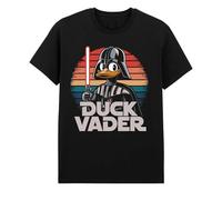 Duck Vader T-Shirt - Funny Sci-Fi Parody Tee for Men and Women | Quirky Gift for Duck and Sci-Fi Fans Black