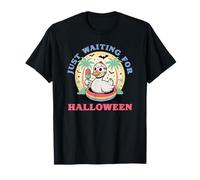 Duck Wearing Mask Eating Popsicle Funny Halloween T-Shirt