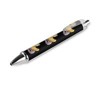 Duck with Mermaid Tail Novelty Ballpoint Pen Printed Retractable Black Round Barrel Fine Point Pens 0.5mm 1/2/4 Pcs