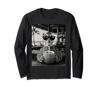 Duck with Sunglasses and Coconut Drink Long Sleeve T-Shirt
