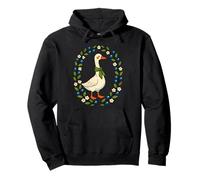 Duck Wreath Blueberry Cottagecore Farm Animal Pullover Hoodie