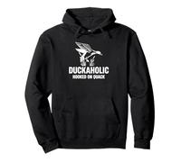 Duckaholic Hooked On Quack Funny Duck Hunting Camouflage Pullover Hoodie