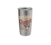 Duckaholic Hooked On Quack Hunting Humor Stainless Steel Insulated Tumbler