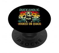 Duckaholic Hooked On Quack Local Boy Hunting Dog PopSockets Adhesive PopGrip