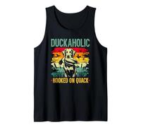 Duckaholic Hooked On Quack Local Boy Hunting Dog Tank Top
