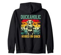 Duckaholic Hooked On Quack Local Boy Hunting Dog Zip Hoodie