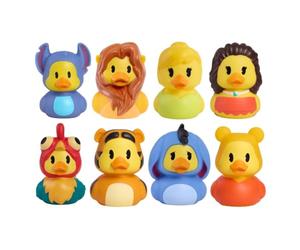 Duckalooz Disney Character Toy Ducks 8-piece Bundle Pack | 2.75-inch Tall - Includes Disney's Stitch, Simba, Tinker Bell, Moana, Hei Hei, Tigger, Eeyore, Winnie the Pooh