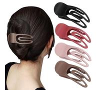 Duckbill Hair Clips, Pack of 4, Portable, Stylish, for Sectioning and | Stylish hair clips for gathering and twisting the tips, for women and girls, travel, shopping, party, daily life, o