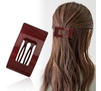 Duckbill Hair Clips, Simple Elegant Solid Color Duckbill Hair Clips, Silk Touch Flat Hairclips for Women Thick/Thin Hair, Strong Hold No Slip Large Claw Clips (A12)