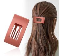 Duckbill Hair Clips, Simple Elegant Solid Color Duckbill Hair Clips, Silk Touch Flat Hairclips for Women Thick/Thin Hair, Strong Hold No Slip Large Claw Clips (A1)