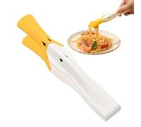 Duckbill Mouth Design Heat Resistant Silicone Tongs, Anti Slip, The Clamp Handle is Made of Heat Insulating Material to Reduce The Risk of High Temperature Burns, for Barbecue, Frying