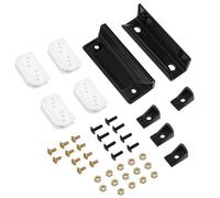 DuckcowsC DK100-A Shed Door Full Kit: POM Plastic, Sliding Door Hardware Kit, Style A, Water Resistant, Includes 2 Handles, 4 Slides, 4 Guides, Screws & Nuts for Arrow Shed Doors