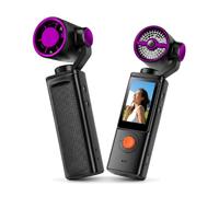 DuckDik Flow Portable Camera with Fan 1080P HD Black | Vlog Camera | Rotating Head with Lens 270 Degree | 1.97 Inch IPS Display | Battery 2200 mAh | MicroSD up to 128 GB | Ultralight 130 g