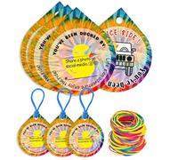 Ducked Tags | You've Been Ducked | 2.5 x 2.05 Card Size 50 Pack Duck Duck Tags Duck Duck Ducking Game Card | Water Drop Shape Design,with Hole and Rubber Bands