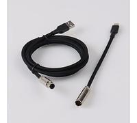 DucKey Custom Gaming Mechanical Keyboards USB-C Cable With Double-Sleeved Detachable Aviator Connector (Color : Black)