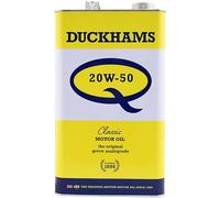 Duckhams Classic Q 20W-50 Mineral Engine Oil 5 Litres, API CC/SF, MIL-L-2104B, High-Performance Classic Car Oil for Vintage Petrol Engines in Hot & High-Load Conditions, For Enhanced Protection