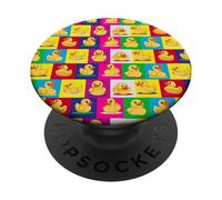Duckie Cute Duck Lover Duckling Ducky Pop Art Rubber Duck PopSockets Adhesive PopGrip