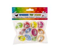 DUCKIEZ 1 pack of 12 Laughing Face Spinning Tops. 6 different designs chosen at random. Perfect party bag filler or school fete giveaway!