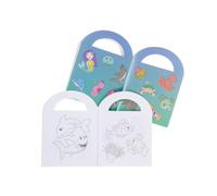 DUCKIEZ Colouring Book and Stickers. Includes 16 Colouring Pages and 2 Pages of Stickers. Perfect for a Childs Party Bag. (Ocean, 12.0, Count)