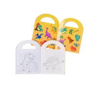 DUCKIEZ Colouring Book and Stickers. Includes 16 Colouring Pages and 2 Pages of Stickers. Perfect for a Childs Party Bag. (Dinosaur, 12.0, Count)