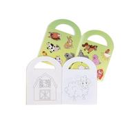 DUCKIEZ Colouring Book and Stickers. Includes 16 Colouring Pages and 2 Pages of Stickers. Perfect for a Childs Party Bag. (Farm Animal, 12.0, Count)