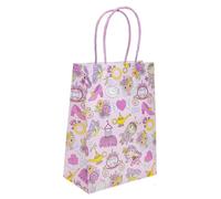 DUCKIEZ Fully Recyclable Paper Gift Bags. Party Bags with Handles. Birthday Party Favour. (Princess, 12 Bags)