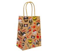 DUCKIEZ Recyclable Paper Gift Bags. Party Bags with Handles. Birthday Party Favour. (Pirate, 1 Bag)