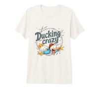 Ducking Crazy Funny Cartoon Duck Zany Expression Premium T-Shirt