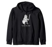 Duckling Knight 'twas the 'tism m'lord Medieval Gen Z Meme Zip Hoodie