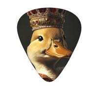 Duckling with crown Printed pick set - 12 pieces, thin, medium and thick guitar picks, suitable for guitar, bass, electric guitar and ukulele