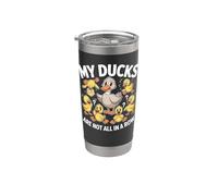 Ducks are Not All in A Row Cute Duck Mom Ducklings Tee Stainless Steel Insulated Tumbler