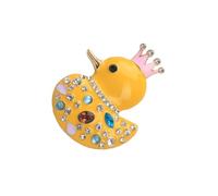 Ducks Brooch Adorned with Crystals and Crowns Lightweight Animal Lapel Accessory Fashionable Clothing Accessories Crowns Brooch