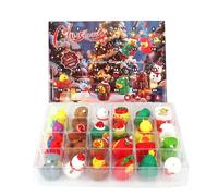Ducks Christmas Advent - Rubber Figurine Set, 24 Days December Discovery For Bath Time, Floating Avian Icons With Seasonal Accessories, Household Pastime, Daily Surprise Collection For Water Play