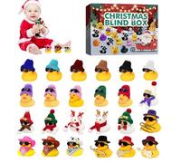 Ducks Christmas Calendar Advent | 24 Days of Rubber Ducks Christmas Countdown Calendar,Bath Toys Party Favors Stocking Stuffers for Boys Girls Kids Home Bathroom School Travel Vacation Decor