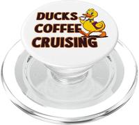 Ducks Coffee Cruising Passport Rubber Duck Travel Fun PopSockets PopGrip for MagSafe