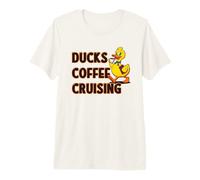 Ducks Coffee Cruising Passport Rubber Duck Travel Fun Premium T-Shirt
