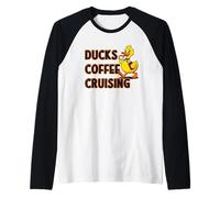 Ducks Coffee Cruising Passport Rubber Duck Travel Fun Raglan Baseball Tee