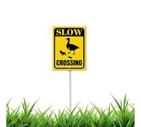 Ducks Crossing Sign With Stakes 8 x 12 inch