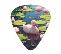 Ducks In The Lotus Pond Acoustic GuitarGuitar Picks 12 Pcs, Thin Guitar Plectrums Students 0.46 0.96 0.71 Mm