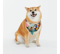 Ducks in The Water Dog Bandanas - Adjustable Pet Scarf, for Small to Large Dog Puppy Cat, Black