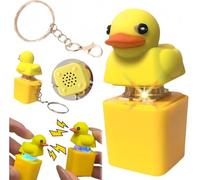 Ducks Keyring Cute Funny Gifts For Men Women Her Him,Quackin Duck Keychains, Quacking Fidget Toy,Duckys Quacking Fidget Toy with Quack Sound and Light, Cute Yellow Duck Keyboard