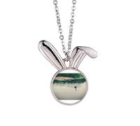 Ducks Lake Photography Rabbit Necklace Pendant Bunny Animal Jewelry Gift