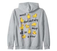 Ducks Most Definitely Not All in A Row | Chaotic Ducklings Zip Hoodie
