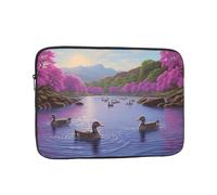 Ducks On The Lake Laptop Sleeve Case 17 Inch Suitable For Notebook Computer Tablet Traveling Carrying Simple Case