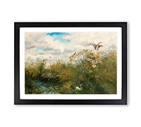 Ducks Taking Flight by Bruno Liljefors Framed Print | A2 Black Framed Wall Art | Ready to Hang | Modern Animal Picture | Living Room Bedroom Lounge Office