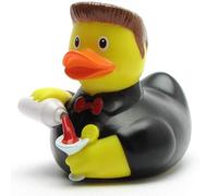 Duckshop Bartender's Rubber Duck, Squeaky Duck, Length: 9 cm