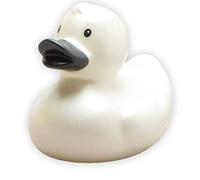 Duckshop Bath Duck Mother of Pearl I Squeaky Duck I L: 9 cm - Includes Bath Duck Keyring in Set