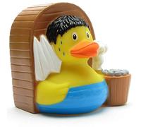 Duckshop Bath Duck Sauna I Squeaky Duck I L: 8 cm I Squeaky Duckles I Gift for Sauna Lovers I Present Collectors