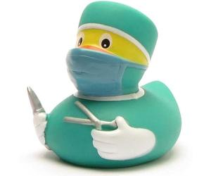 Duckshop Bath Duck Surgeon I L 8 cm I Includes Squeaky Duck Keyring in Set I Squeaky Duck I Gift for Doctors I Gift Medical Staff